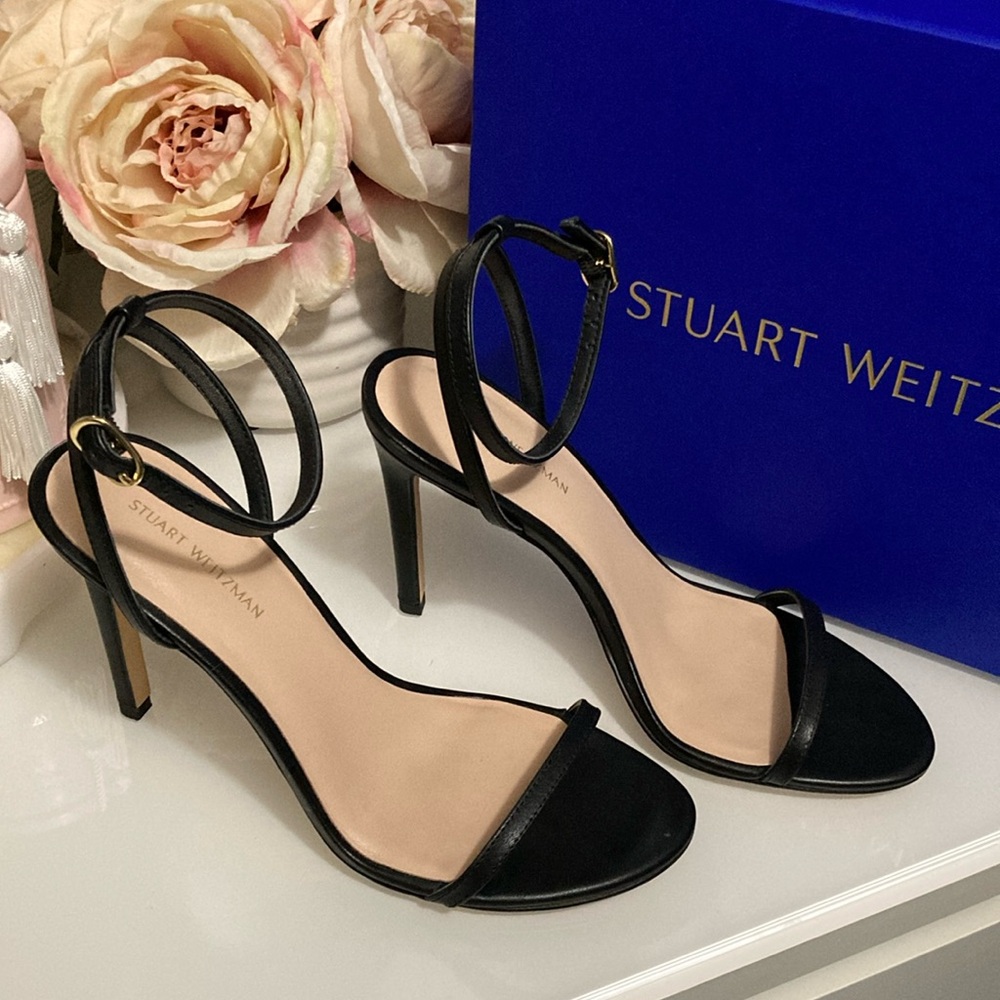 Stuart Weitzman Black High Heel Sandals